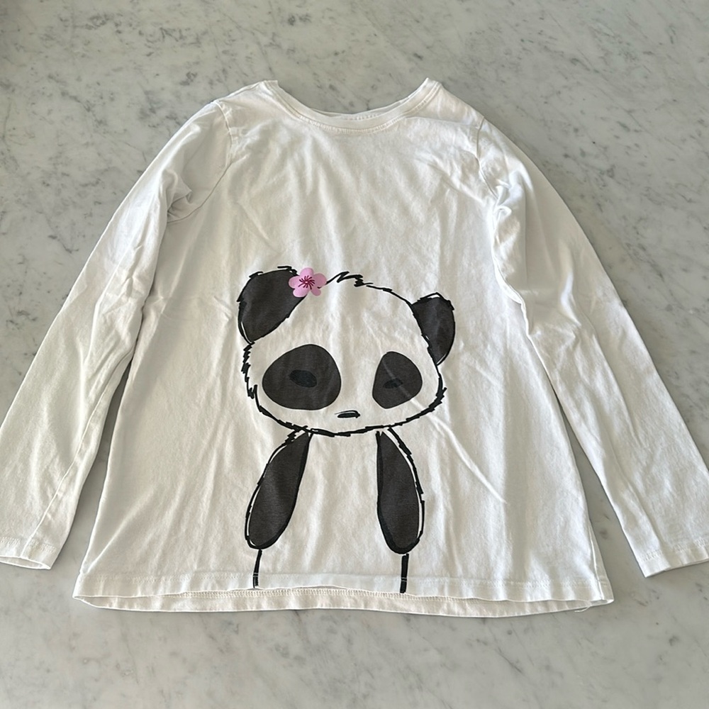 Tea Collection Girl’s Long-Sleeve Panda Tee, size 12
